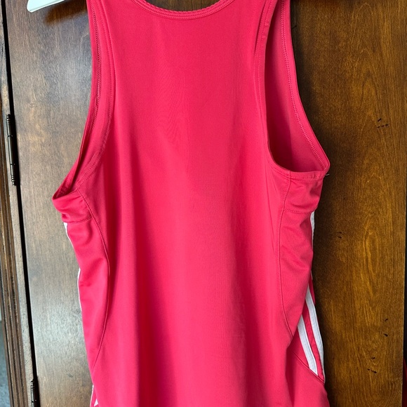 Adidas Pink with white three stripe and white logo and shelf bra - Picture 2 of 4